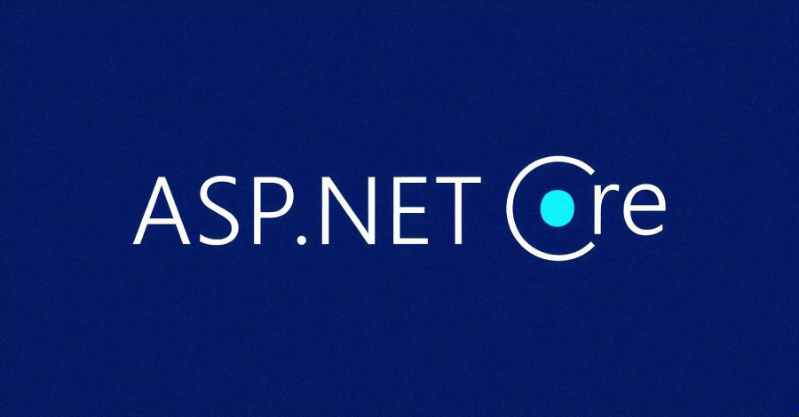 ASP.NET Core logo on blue background
